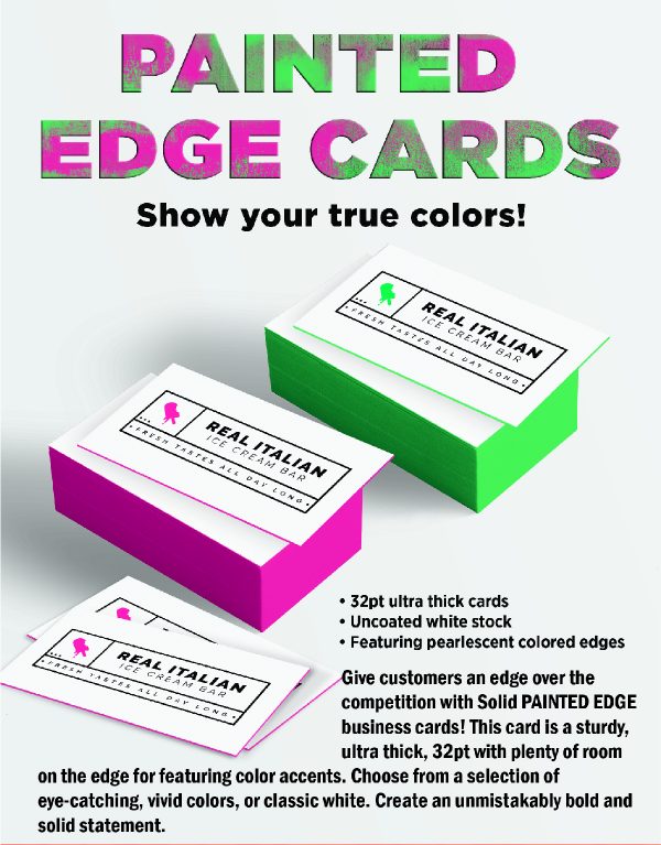 painted edge cards